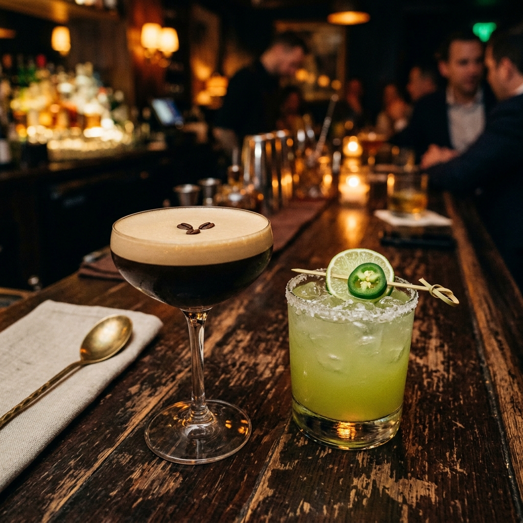 Espresso Martini and Margarita